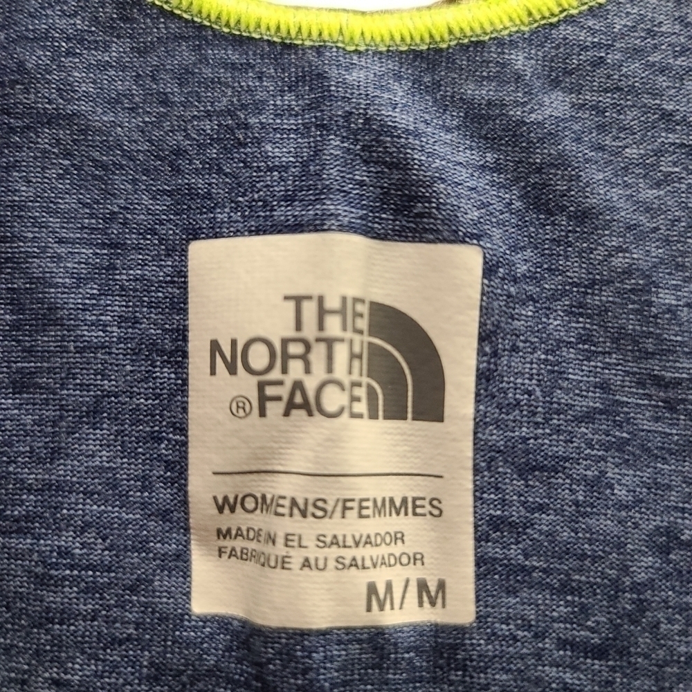 𝅺THE North Face Blue Green White Red Sweat Today Smile Tomorrow Tanktop - Picture 2 of 3